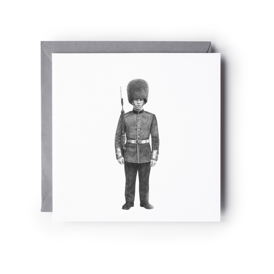 London Royal Guard Soldier – Hand-Drawn Greeting Card