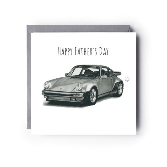 German Sports Car Happy Father’s Day Card