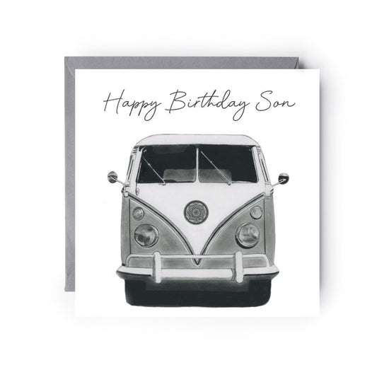 Happy Birthday Son Camper Van Card