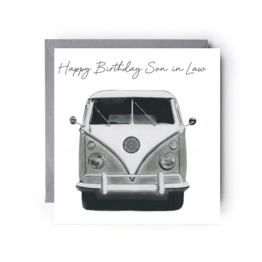 Happy Birthday Son in Law Camper Van Card