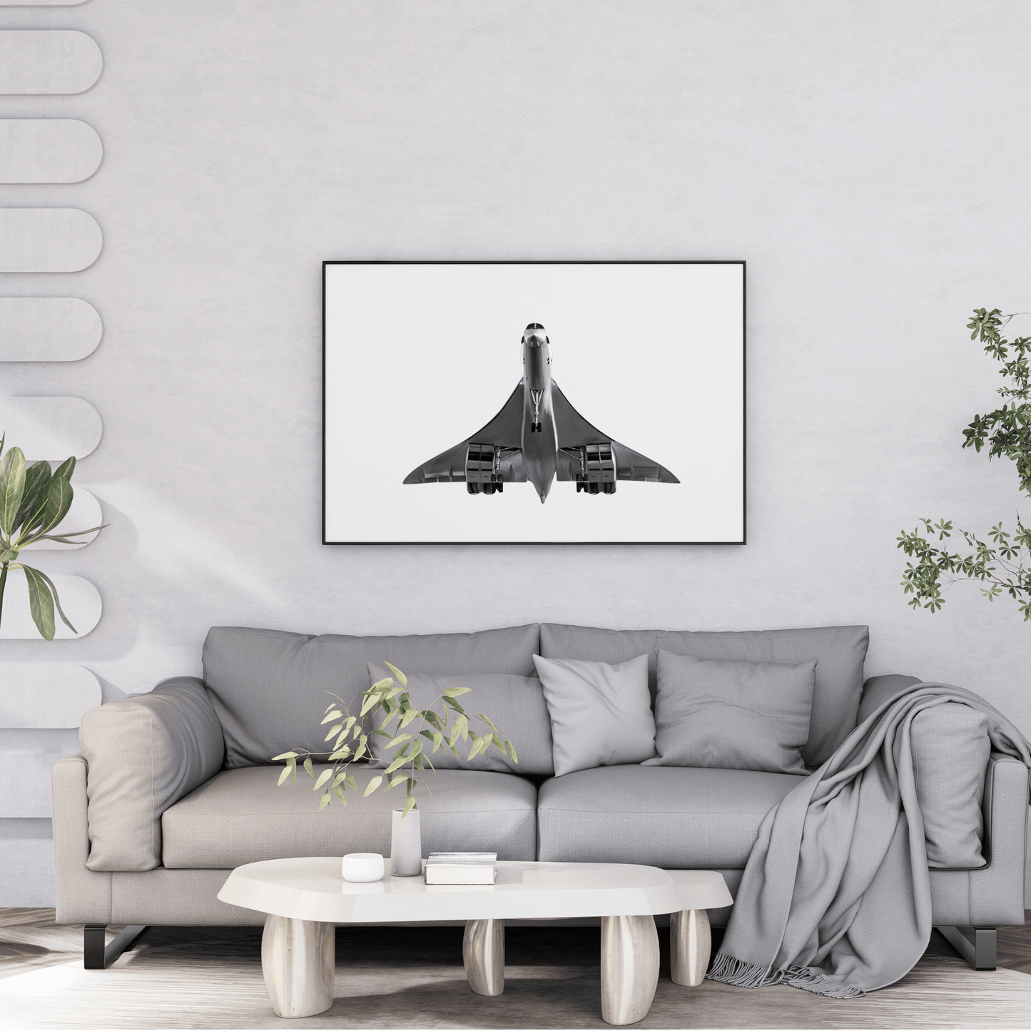 Take Off Concorde Aircraft Fine Art Print – Hand-Drawn Supersonic Plane Illustration
