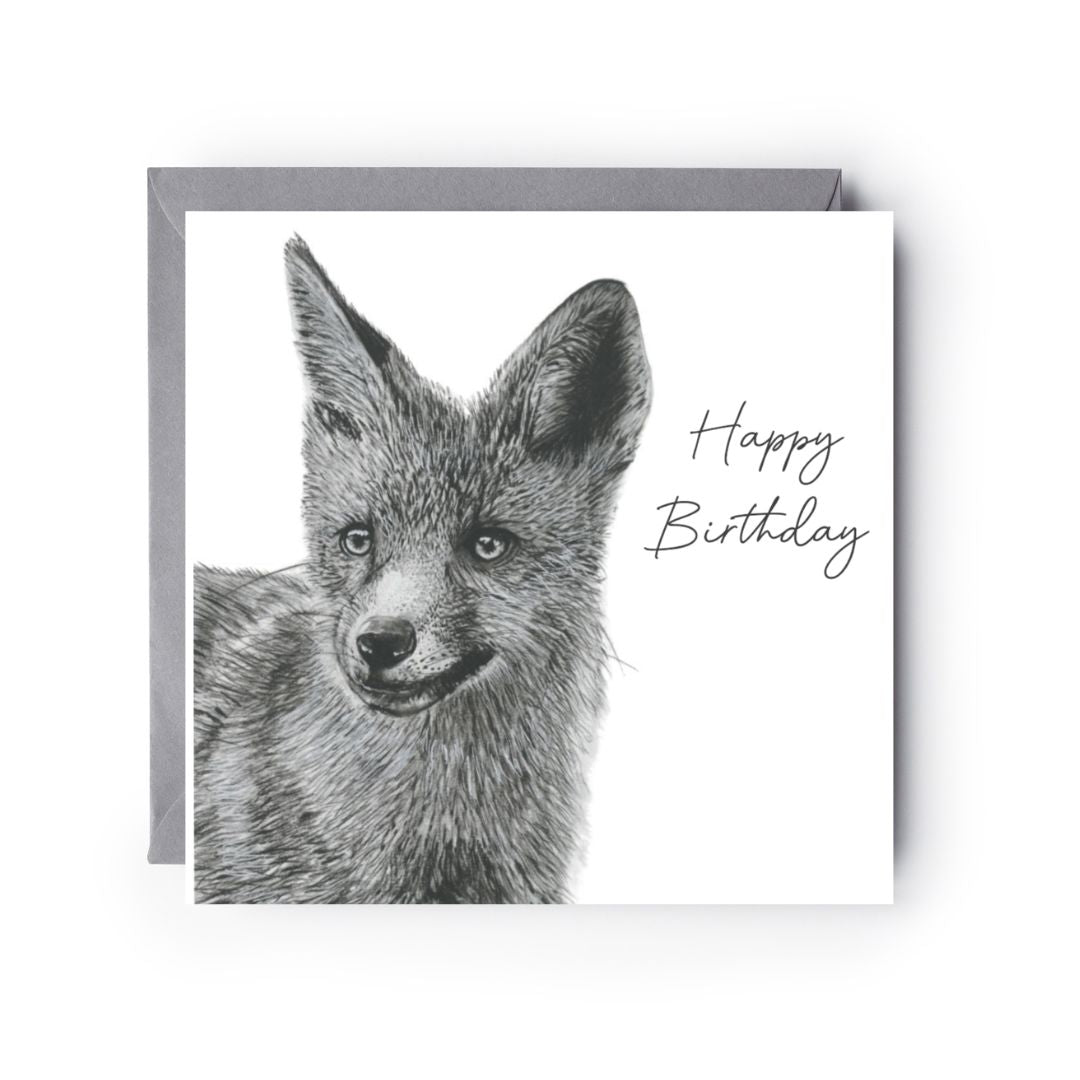 Happy Birthday Fox card