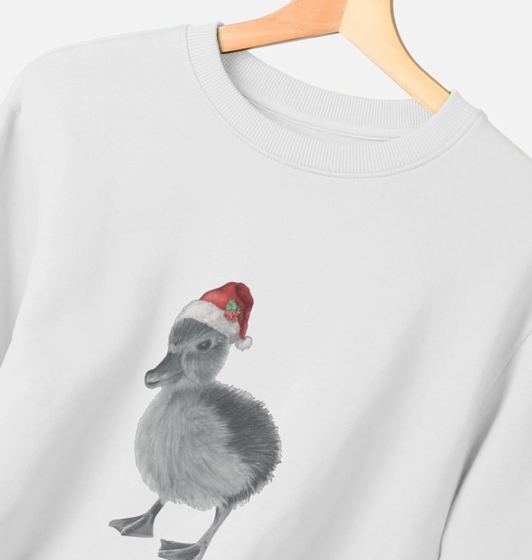 Women's Crew Neck Festive Duckling Sweater Certified Organic Cotton