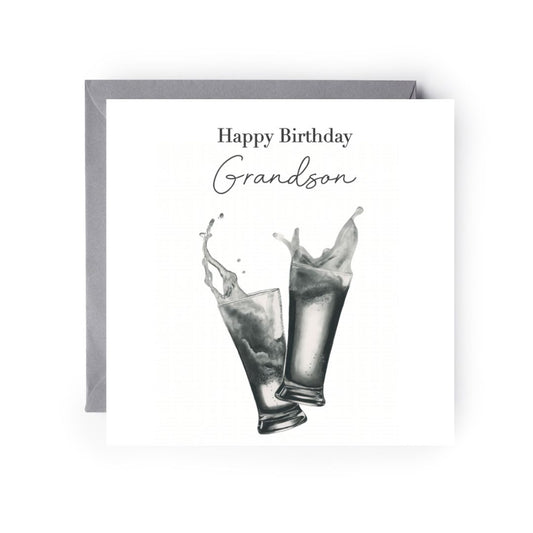 Happy Birthday Grandson Beers Card