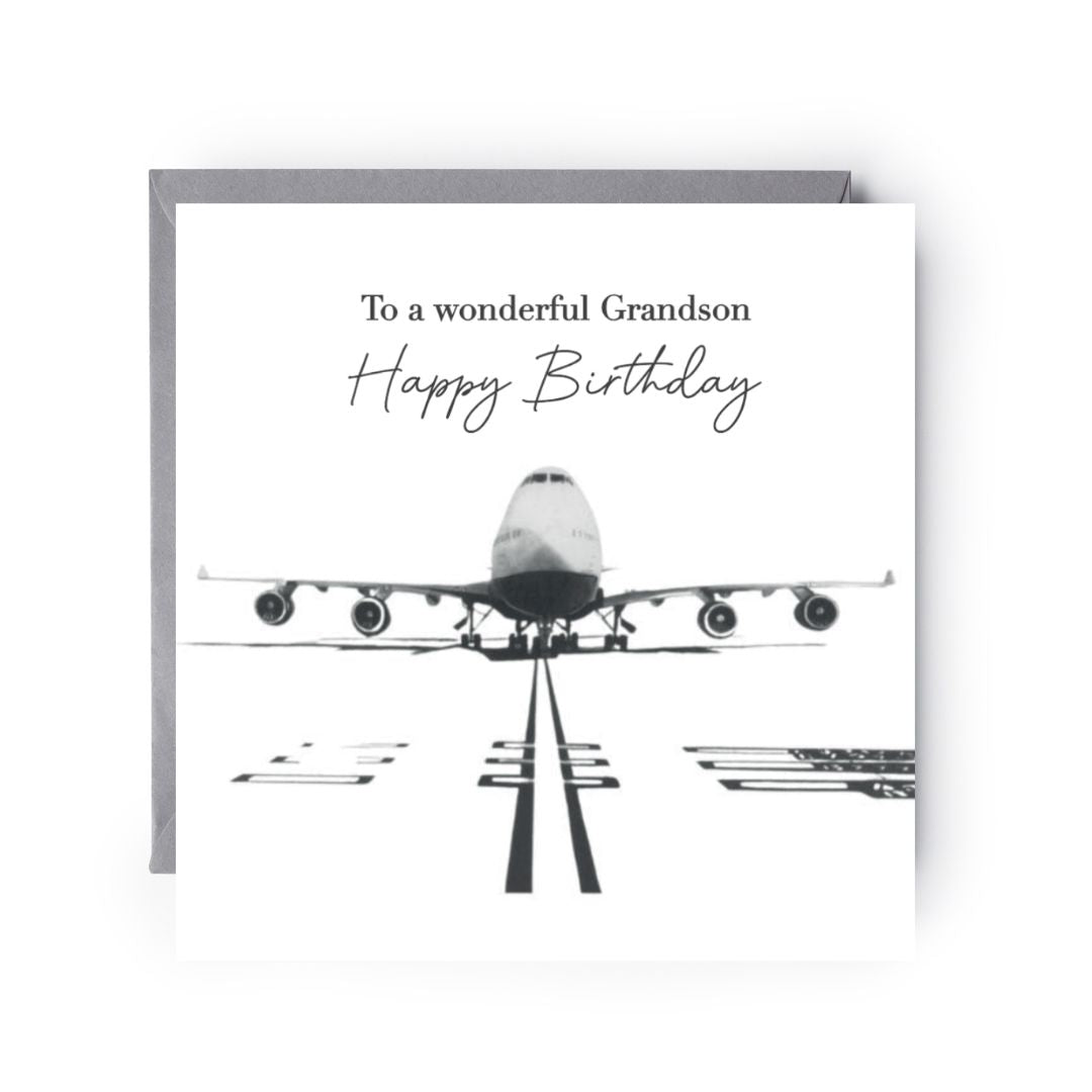 Happy Birthday Grandson 747 card