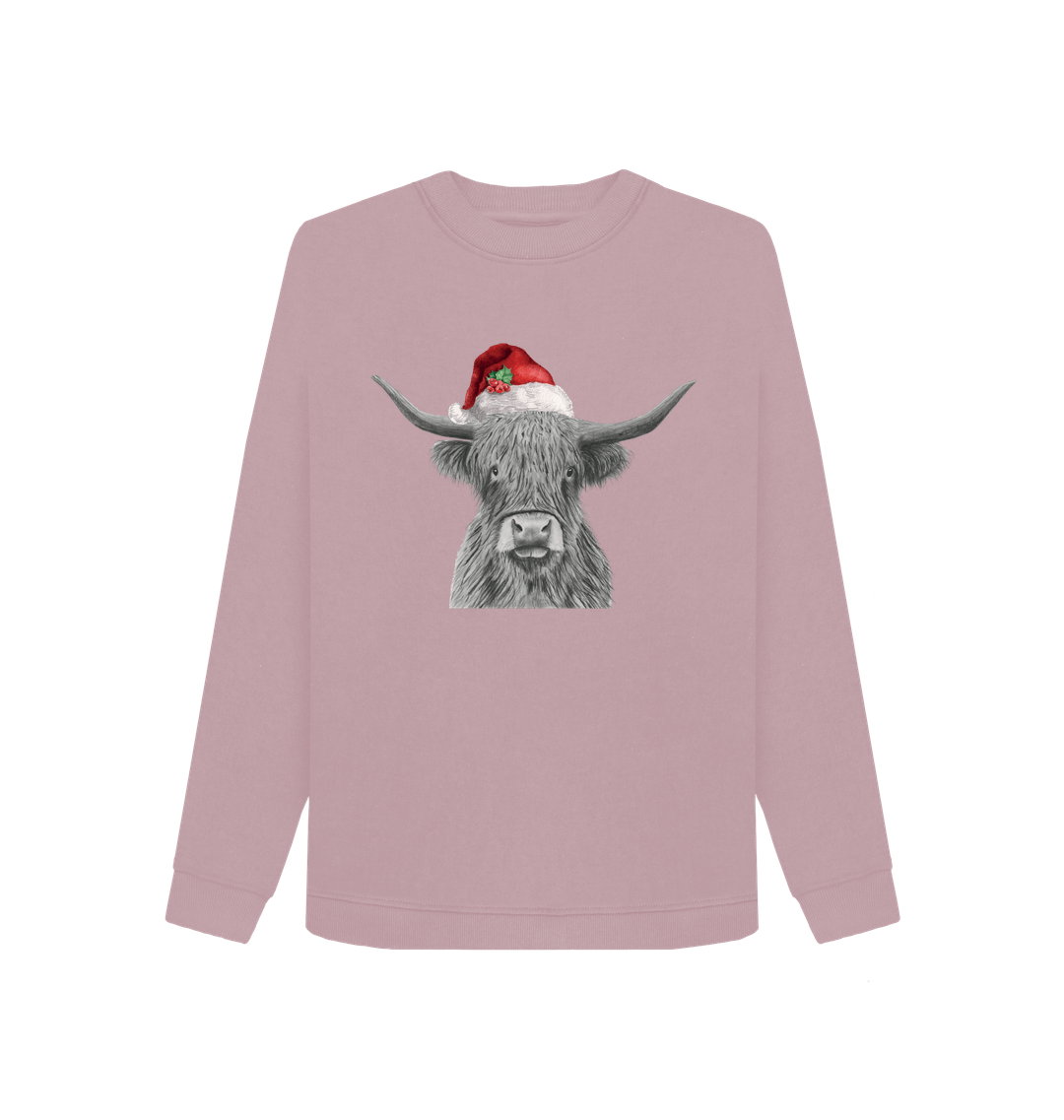 Mauve Printed Sweater Front