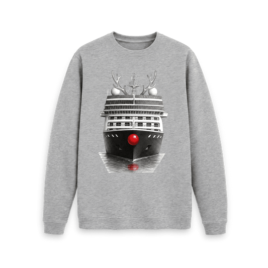 Light Heather Printed Sweater Front