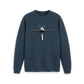 Navy Blue Printed Sweater Front