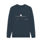 Navy Blue Men's Crew Neck Festive 747 Aircraft Sweater Certified Organic Cotton