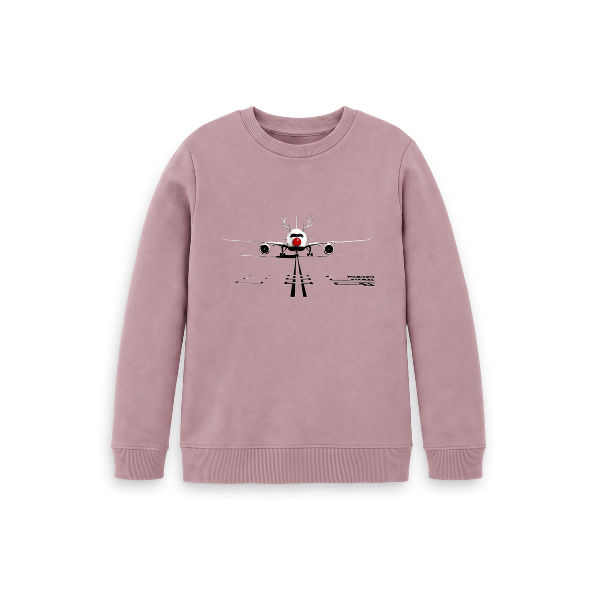 Mauve Printed Kids Jumper Front