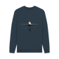 Navy Blue Printed Sweater Front