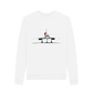 White Women's Crew Neck Festive Concorde Sweater Certified Organic Cotton