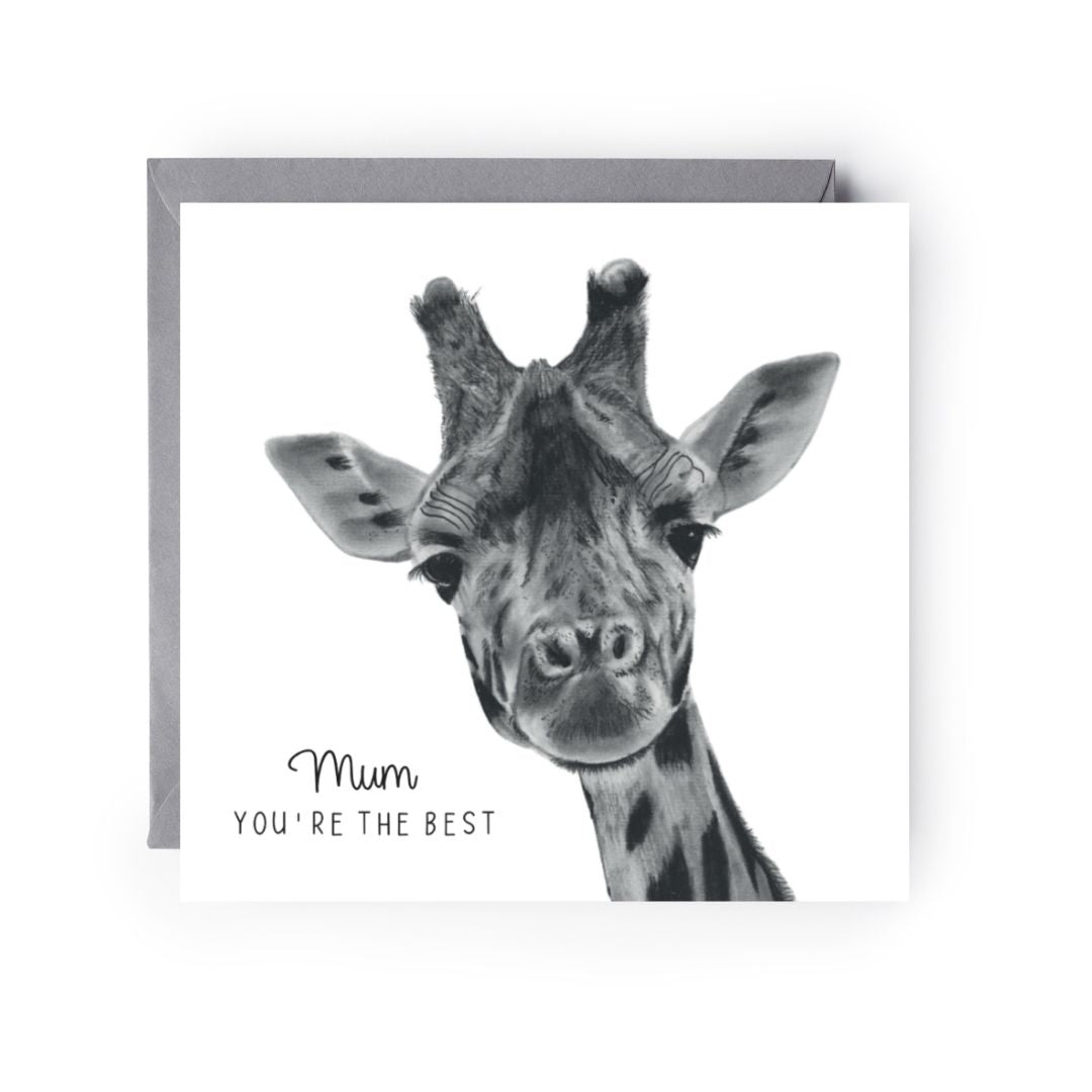 Mum You’re the Best Giraffe Card