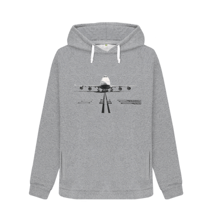 Athletic Grey Boeing 747 Women\u2019s Organic Cotton Hoodie
