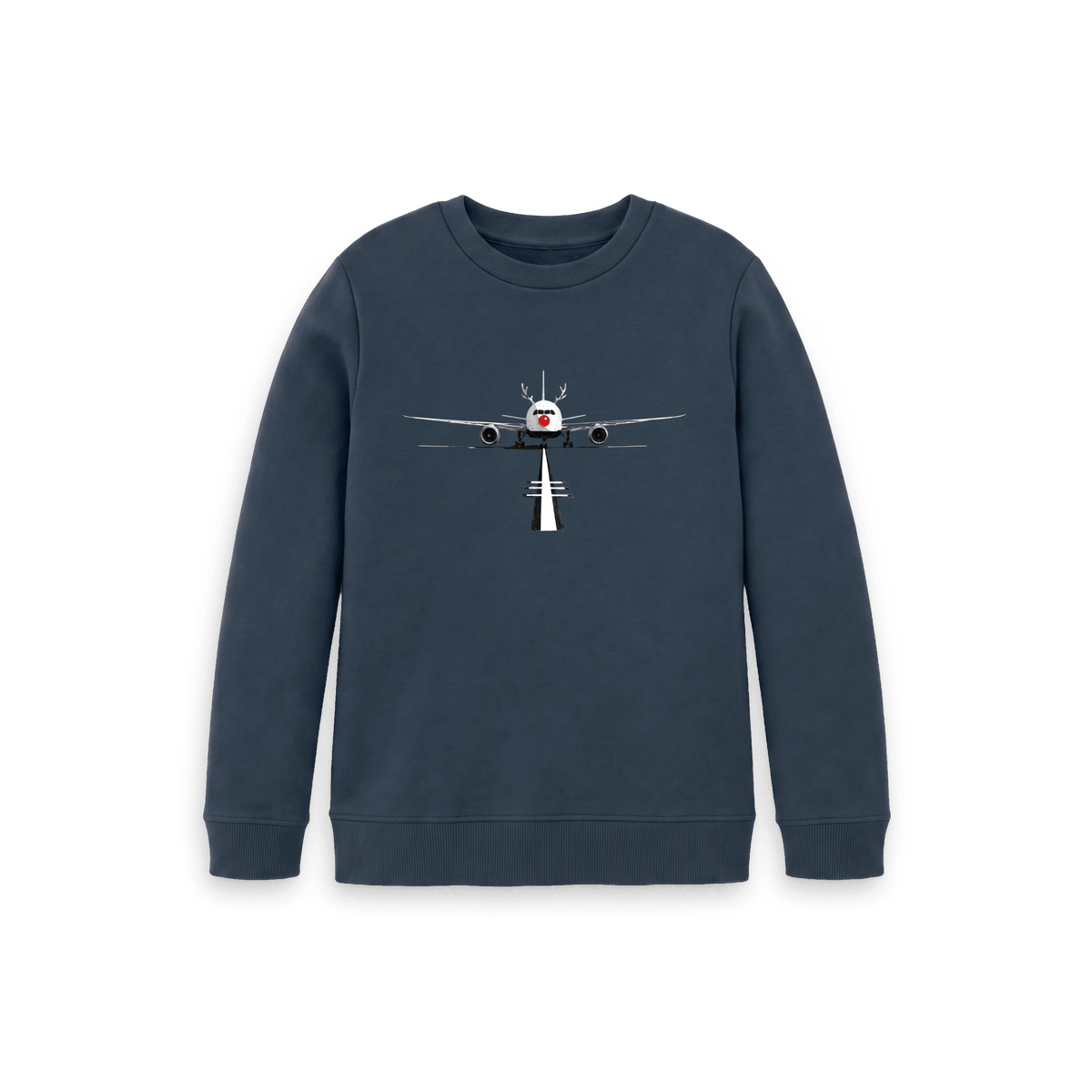 Navy Blue Printed Kids Jumper Front