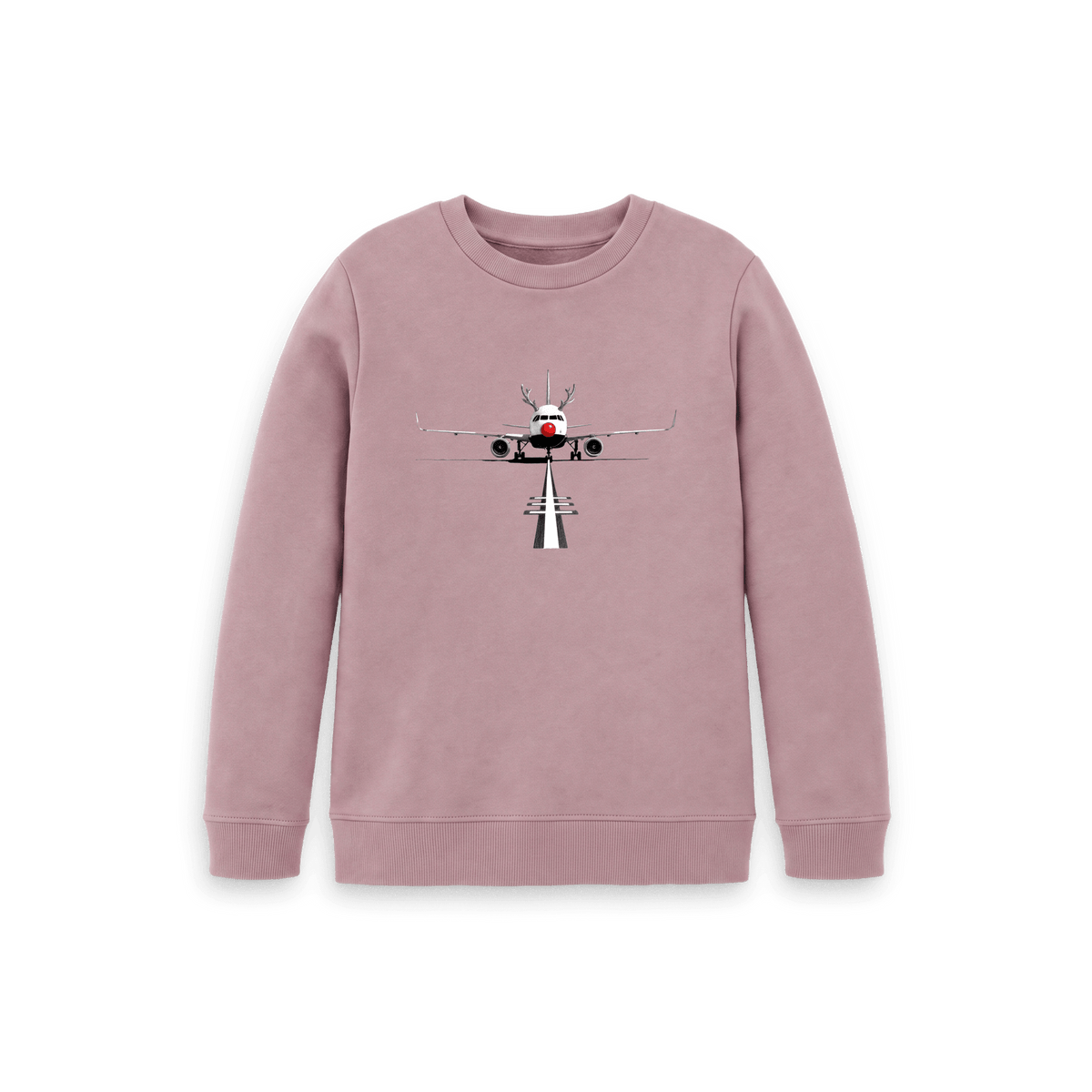Mauve Printed Kids Jumper Front