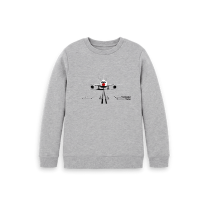 Athletic Grey Printed Kids Jumper Front
