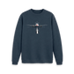 Navy Blue Printed Sweater Front
