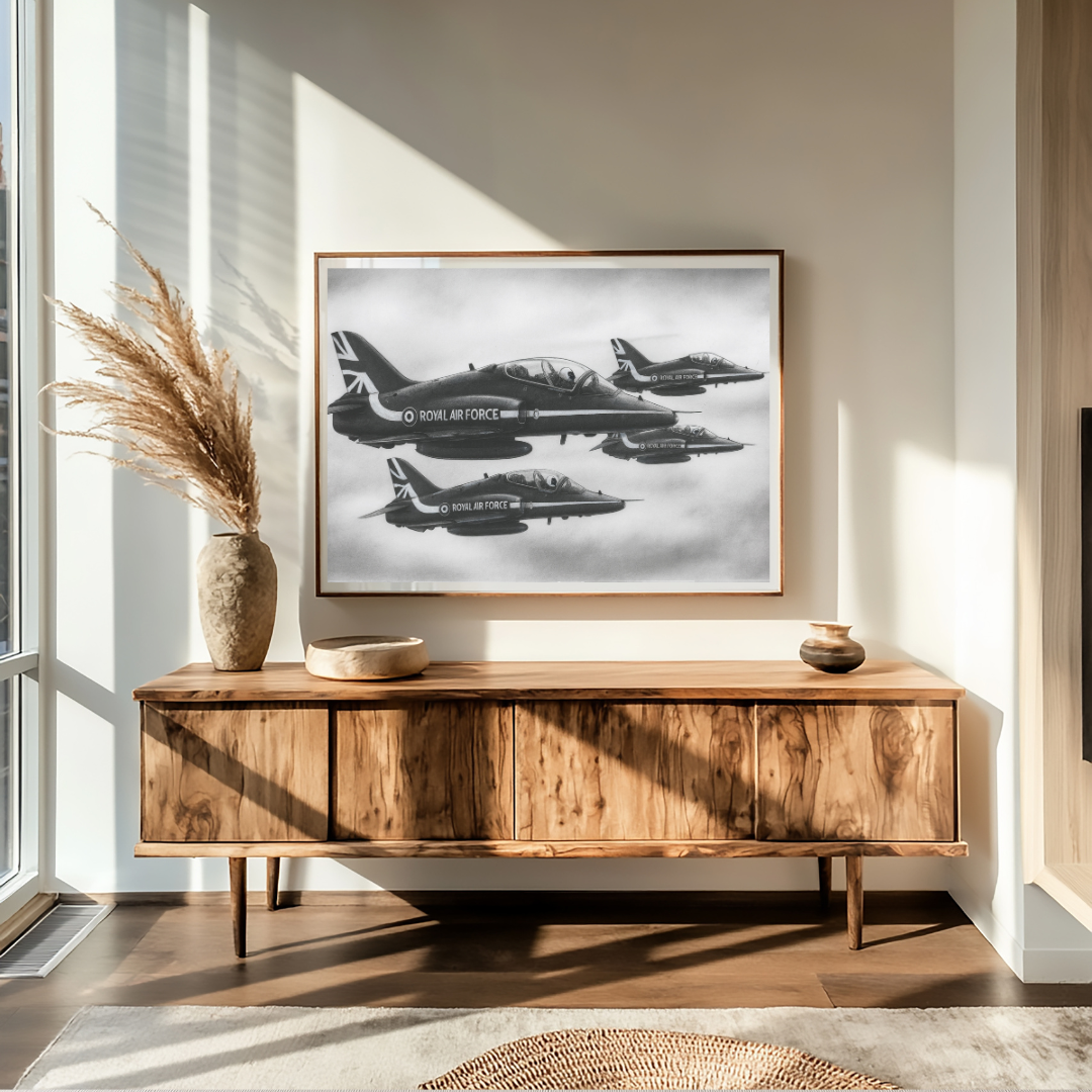 Hand-Drawn Red Arrows Print