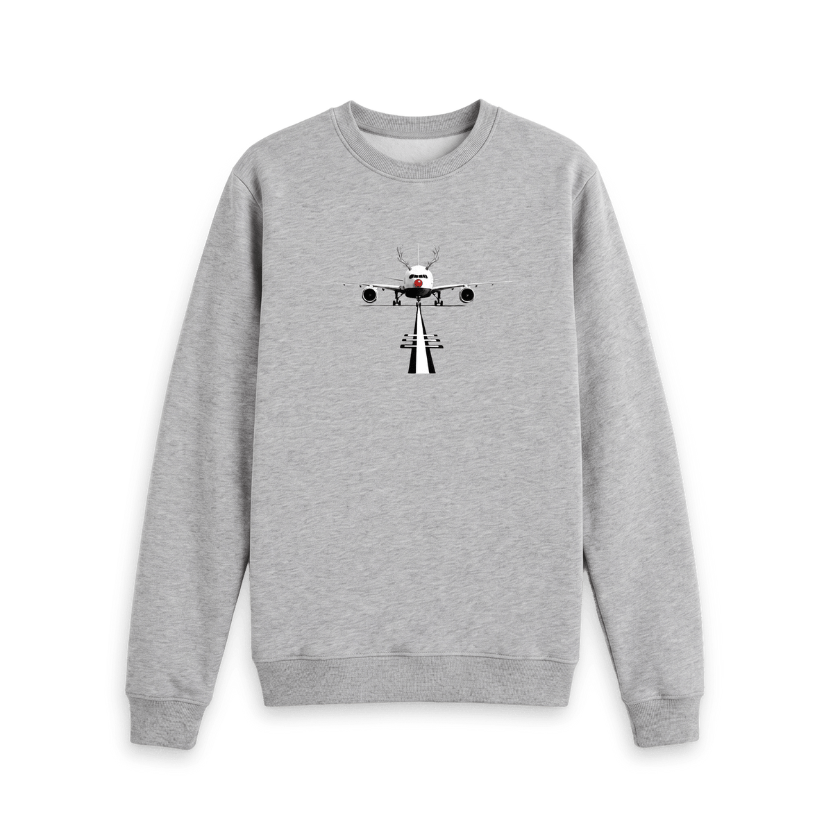 Light Heather Printed Sweater Front
