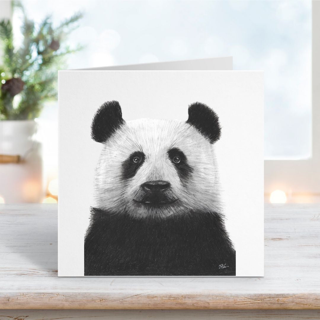 A Hand Drawn Panda Greeting Card From Libra Fine Arts