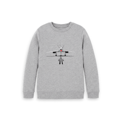 Athletic Grey Printed Kids Jumper Front