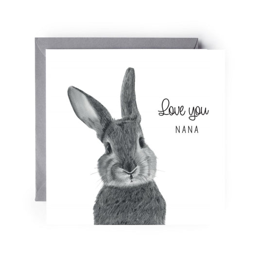 Love You Nana Bunny Card