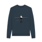 Navy Blue Printed Sweater Front