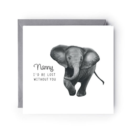 Nanny Elephant Card Card