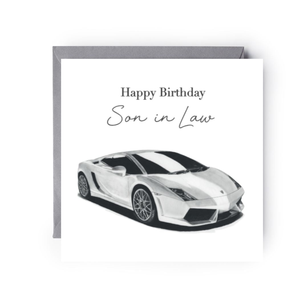 Happy Birthday Son in Law Birthday Italian Sports Car Card