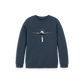 Navy Blue Printed Kids Jumper Front