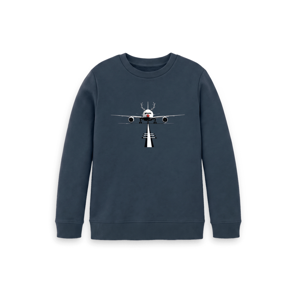 Navy Blue Printed Kids Jumper Front