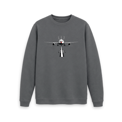 Slate Grey Printed Sweater Front