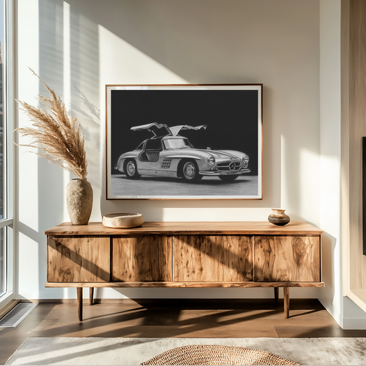 Gullwing" Car Fine Art Print – Classic Automotive Artwork