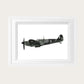 Flying Home Spitfire hand-drawn World War II aircraft fine art print