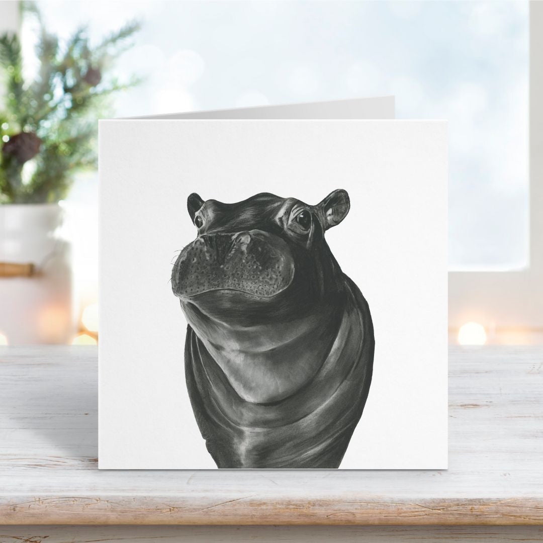 Carina the Hippo Greeting Card