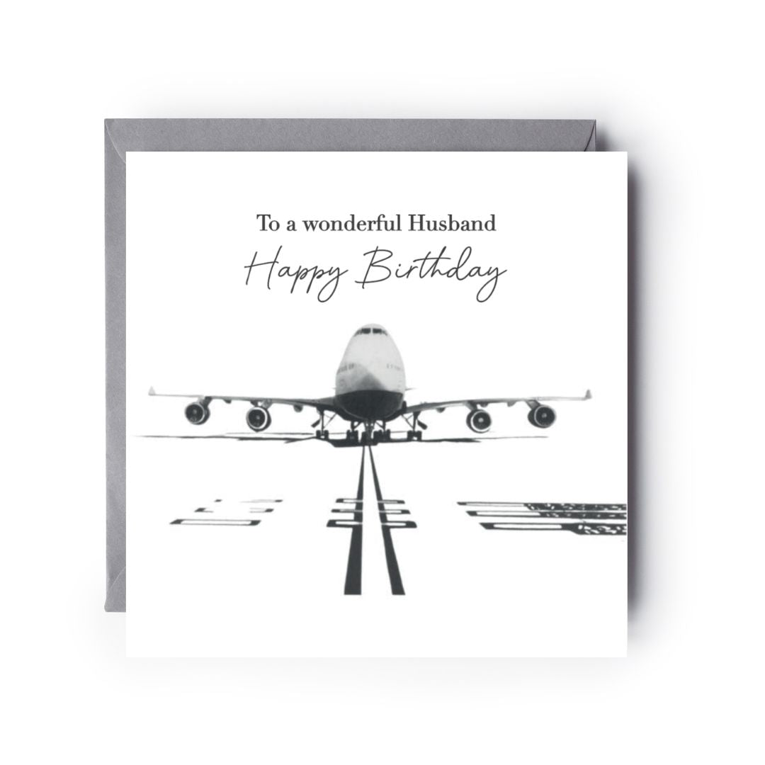 Happy Birthday Husband 747 Card