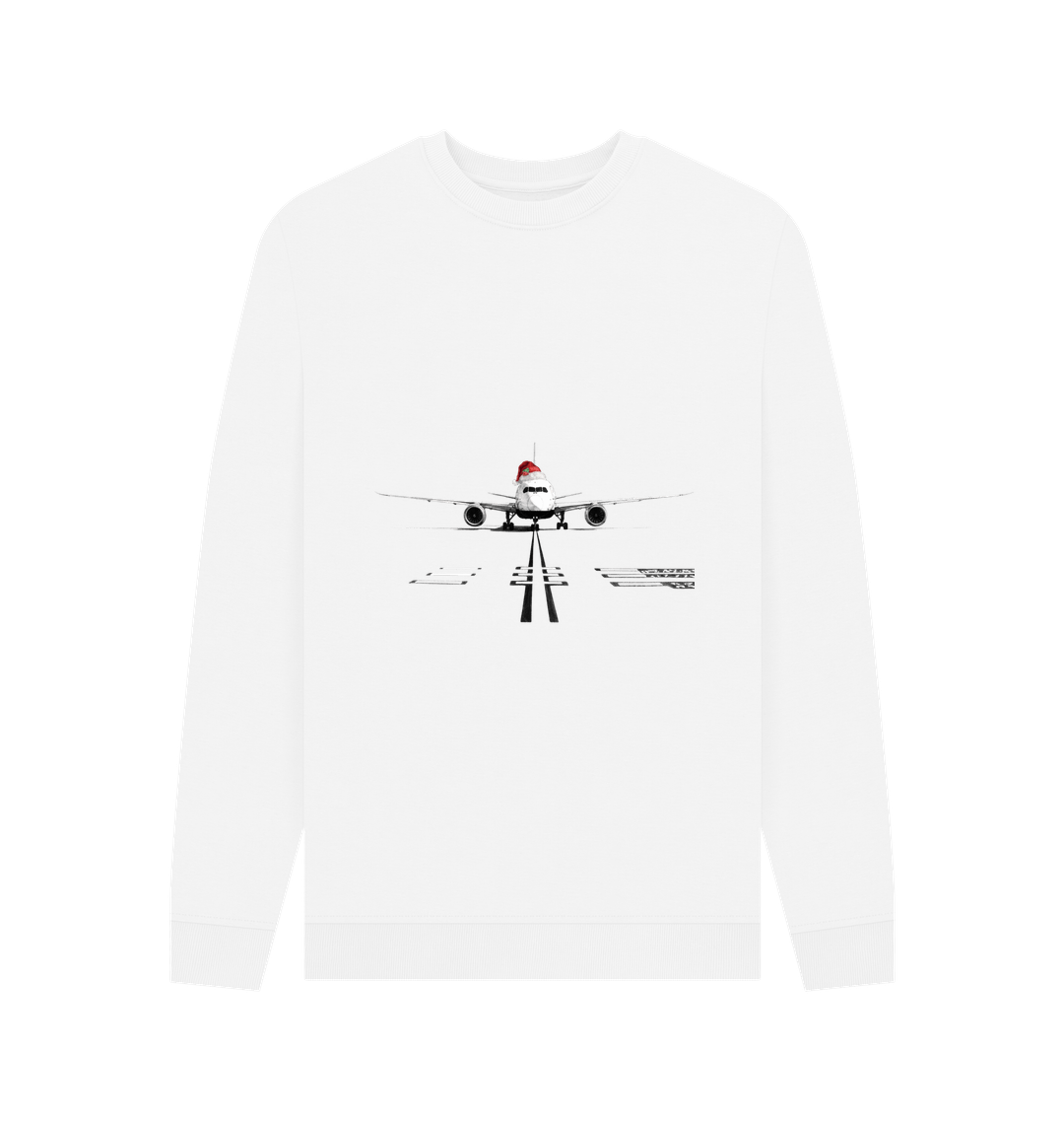 White Printed Sweater Front