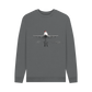Slate Grey Men's Crew Neck Festive 747 Aircraft Sweater Certified Organic Cotton