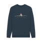 Navy Blue Printed Sweater Front