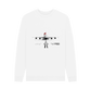 White Printed Sweater Front