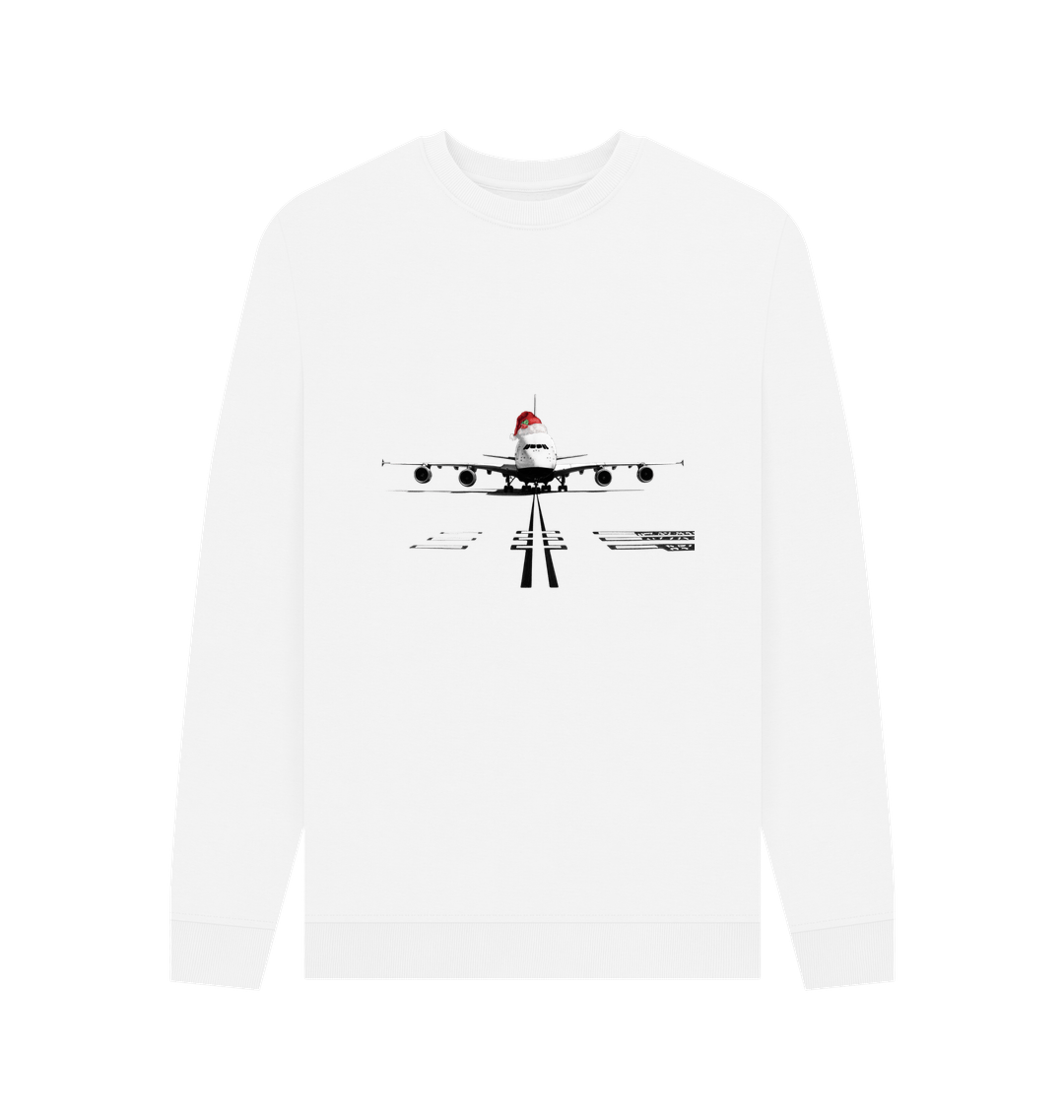 White Printed Sweater Front