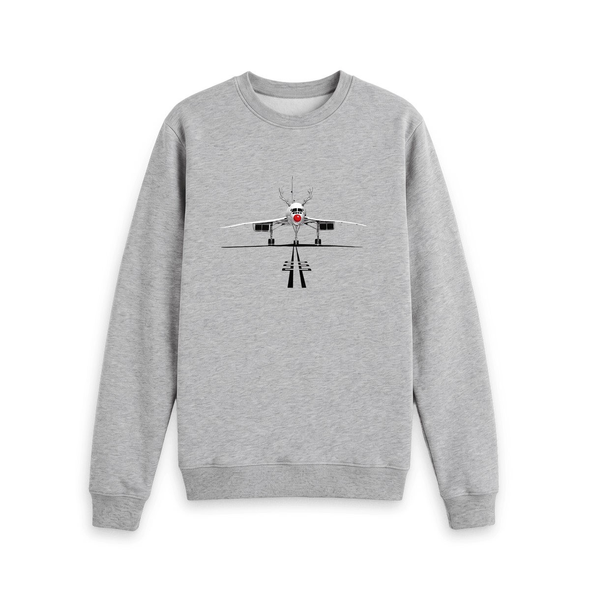Light Heather Printed Sweater Front
