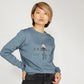 Women's Crew Neck Festive 747 Aircraft Sweater Certified Organic Cotton
