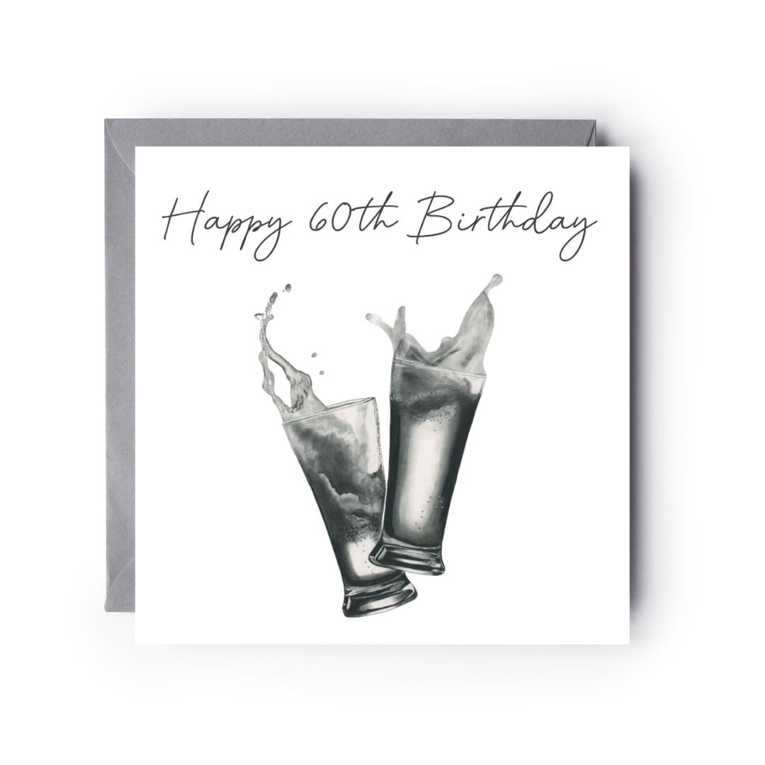 Happy 60th Birthday Beers card