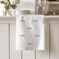 Hand-drawn A320 aircraft design on a tea towel for aviation enthusiasts