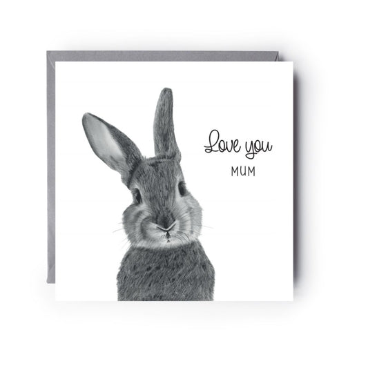 Love You Mum Bunny Card