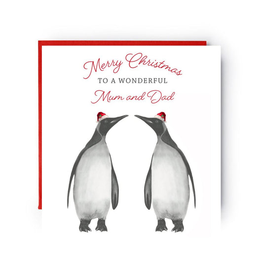 Celebrate the season with a heartfelt Merry Christmas card for Mum and Dad, featuring a charming hand-drawn festive design