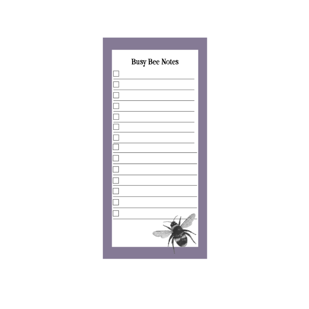 Fun stationery pad featuring a hand-drawn bee illustration, ideal for reminders and daily organisation