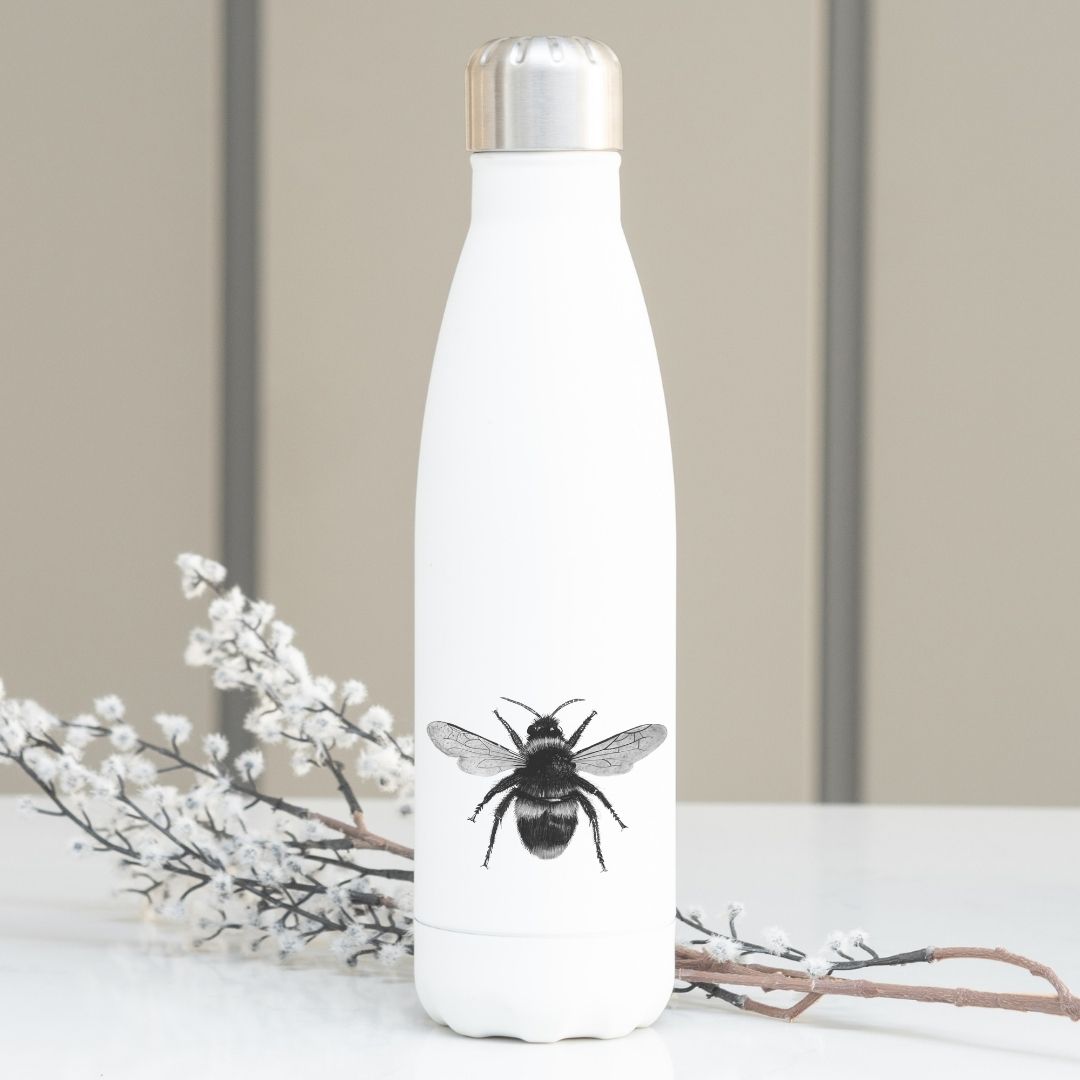 Bee Stainless Steel Flask From Libra Fine Arts